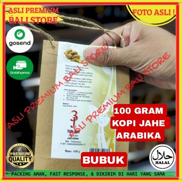 

OLEH OLEH MINUMAN KHAS ASLI ORI ORIGINAL BALI SERBUK BUBUK KOPI JAHE ARABIKA 100 GRAM GR