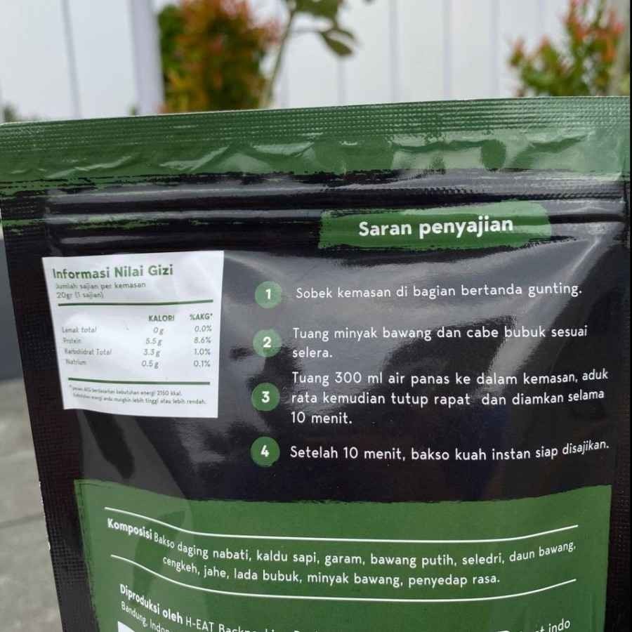 

Classica2106 Menu Bakso Kuah Makanan Hiking H-Eat 20 Gr 1 Porsi