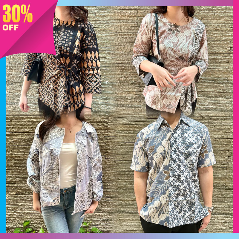 Baju Formal Santai Travelling Wanita Murah Korean Style Premium / Leia Batik Blouse Wanita - Kemeja 