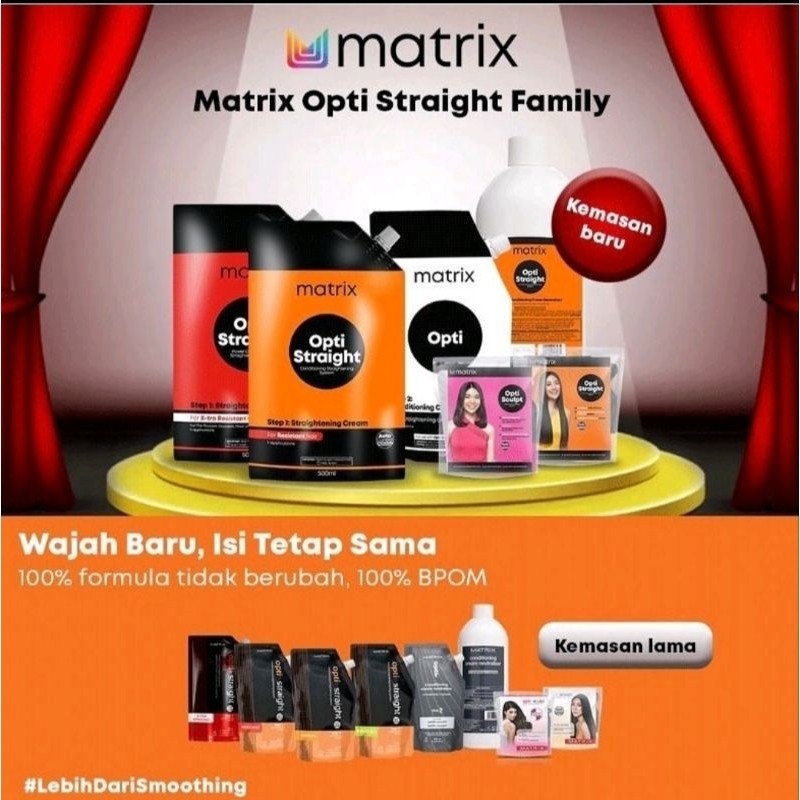 MATRIX SMOOTHING 500 ML DAN NEUTRALIZER 500 ML ( PELURUS RAMBUT )