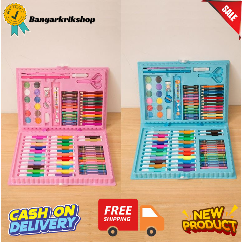 

Stationary Set isi 86 Pensil Crayon Warna Cat Air / Perlengkapan Sekolah Menggambar Anak / Alat Warna BGK