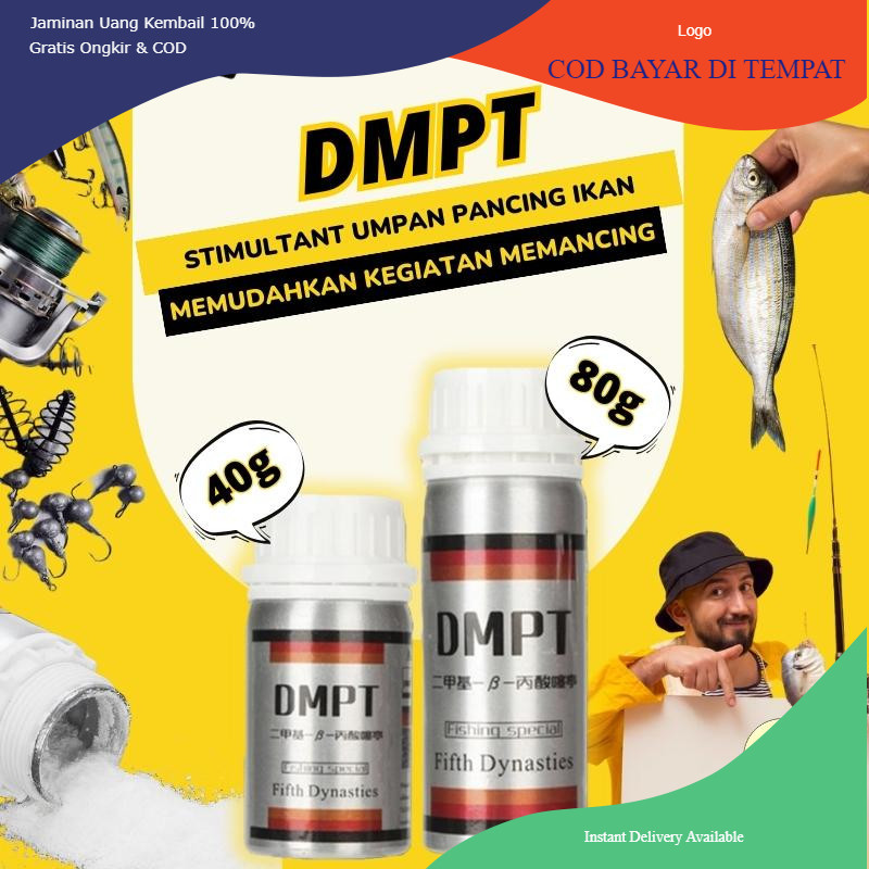Umpan Pancing ikan paling cepat ORIGINAL DMPT STIMULANT umpan pancing jitu penarik ikan bubuk mancin
