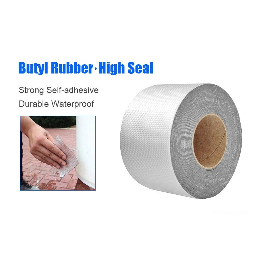 HH Lakban Tape Anti Bocor Aluminium Foil Butyl Rubber Waterproof Tape Lakban Aluminium Anti Bocor