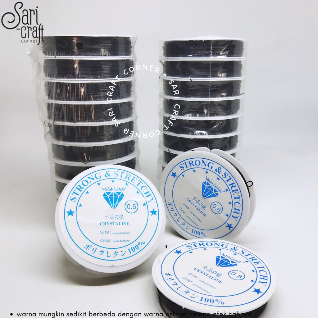 Senar Karet Hitam Slop Crystal Tec Crystaline 10 Rol