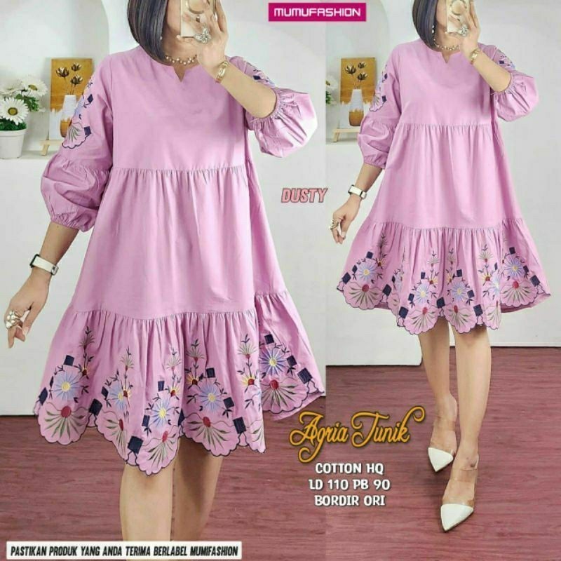 RATI - Agria Tunik Levino Tunic Enzy Radina Tunik Spicy Tunik Yanita Tunic Azelo Tunik Katun Bordir 