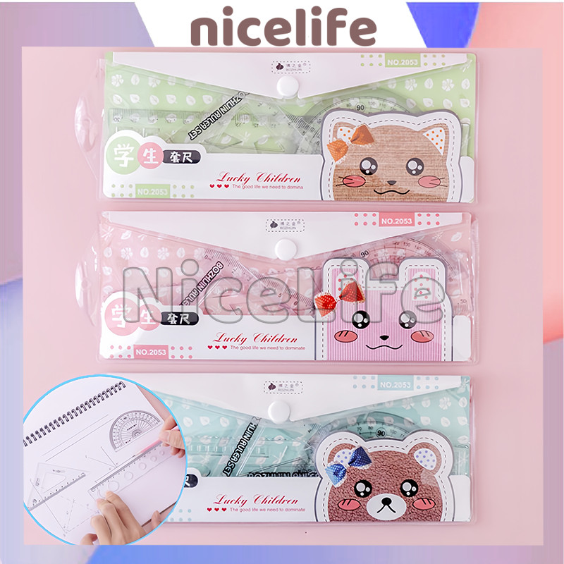 

Penggaris Set 4In1 / Penggaris Plastik 1 Set Isi 4 / Penggaris Set Karakter / Penggaris Set Isi 4Pcs / Ruler 1Set