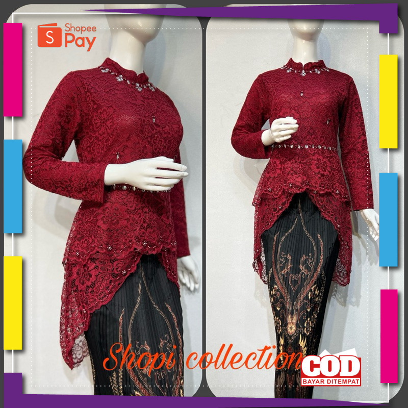 KAIN LEMBUT HALUS ADEM TEBAL / kebaya kirana brokat payet/kebaya wisuda/kebaya modern