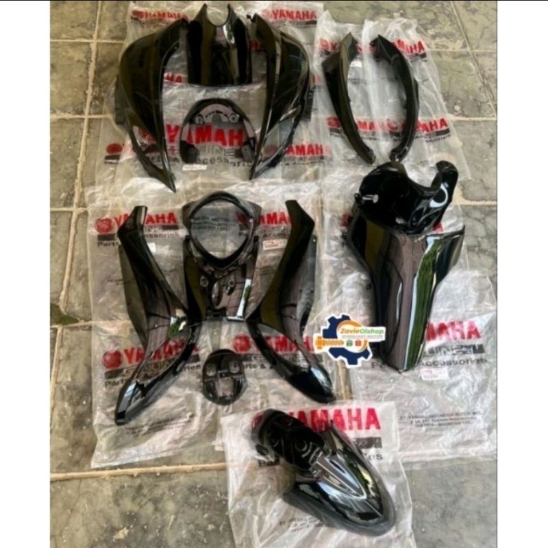 FULL SET BODY HALUS FINO 125 HITAM GLOSSY ORIGINAL YAMAHA