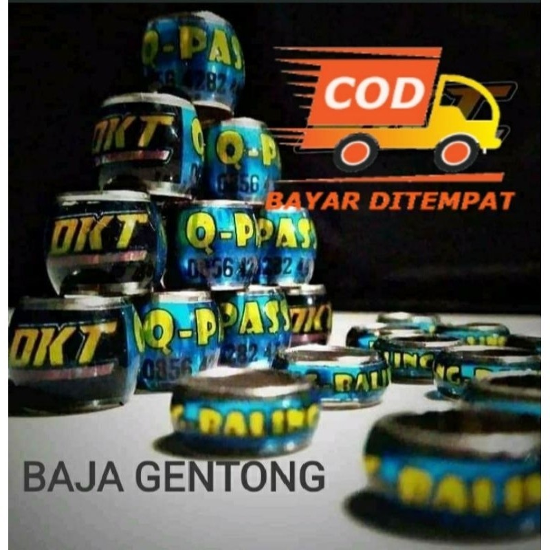 25 biji Ring merpati baja Gentong Donat Ring kaki burung merpati Cincin kaki burung merpati Reques N