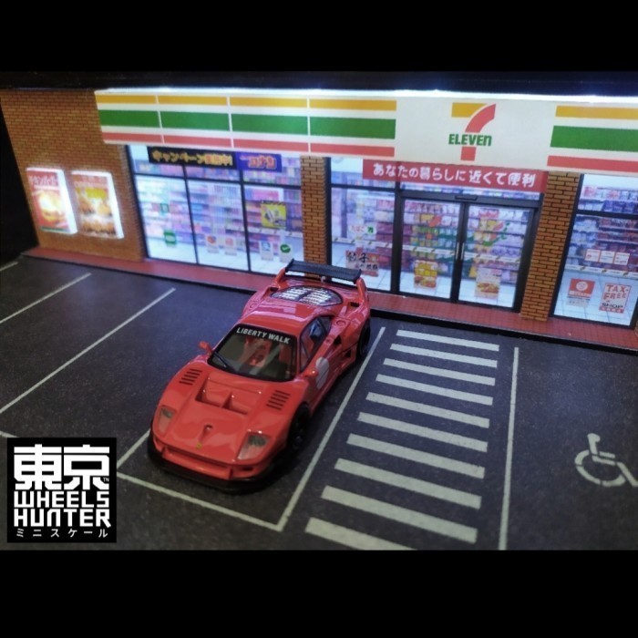 DJ06 Diorama miniatur Diecast japan 7eleven 1/64