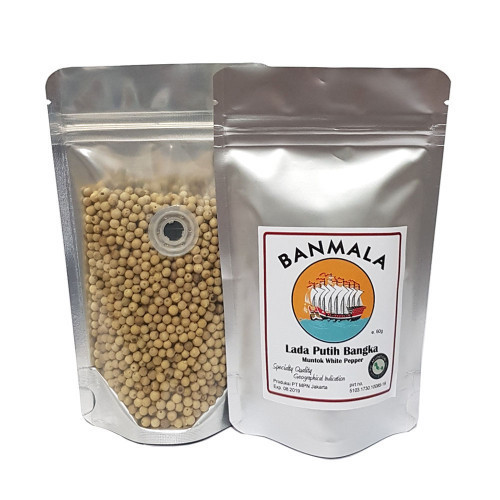 

Spesial Promo -sukron_86 Lada Putih 80g Premium biji/bubuk white pepper Banmala spices - Biji