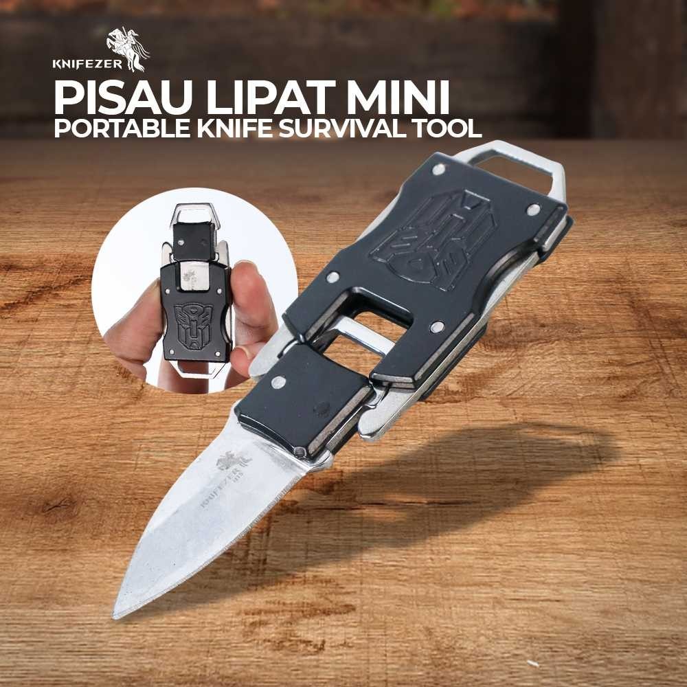 KNIFEZER JINJUNLANG Transformer Pisau Lipat Mini Survival Tool - JL-10A airkon