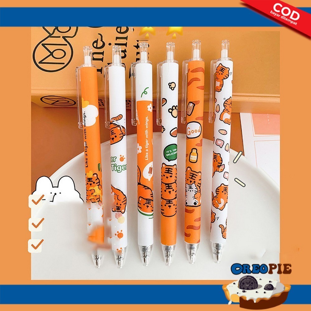 

Oreo Pie Pulpen Mekanik Pen Gel 6PCS Motif Cartoon Pena Bolpoint Stationary Alat Tulis Pelajar Dan Kantor A43