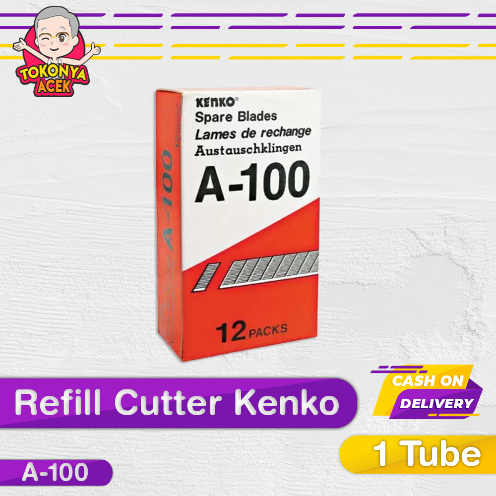 

ISI PISAU CUTTER CUTER KECIL KENKO A-100 Refill 1 Tube