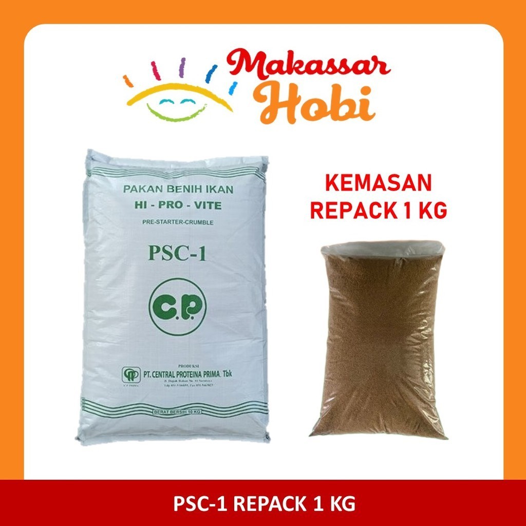 Pakan Pelet Benih Bibit Burayak Anak Ikan Hi Pro Vite PSC-1 Repack 1kg