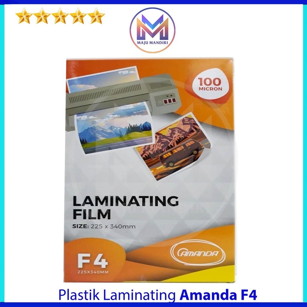 

Plastik Laminating Film Amanda F4 100 Micron / Isi 100 Lembar