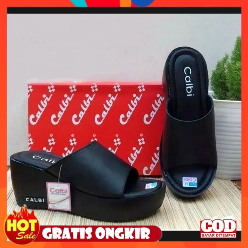 [PREMIUM ORIGINAL] Sandal Wedges Calbi Terbaru Model Kekinian Empuk 2024