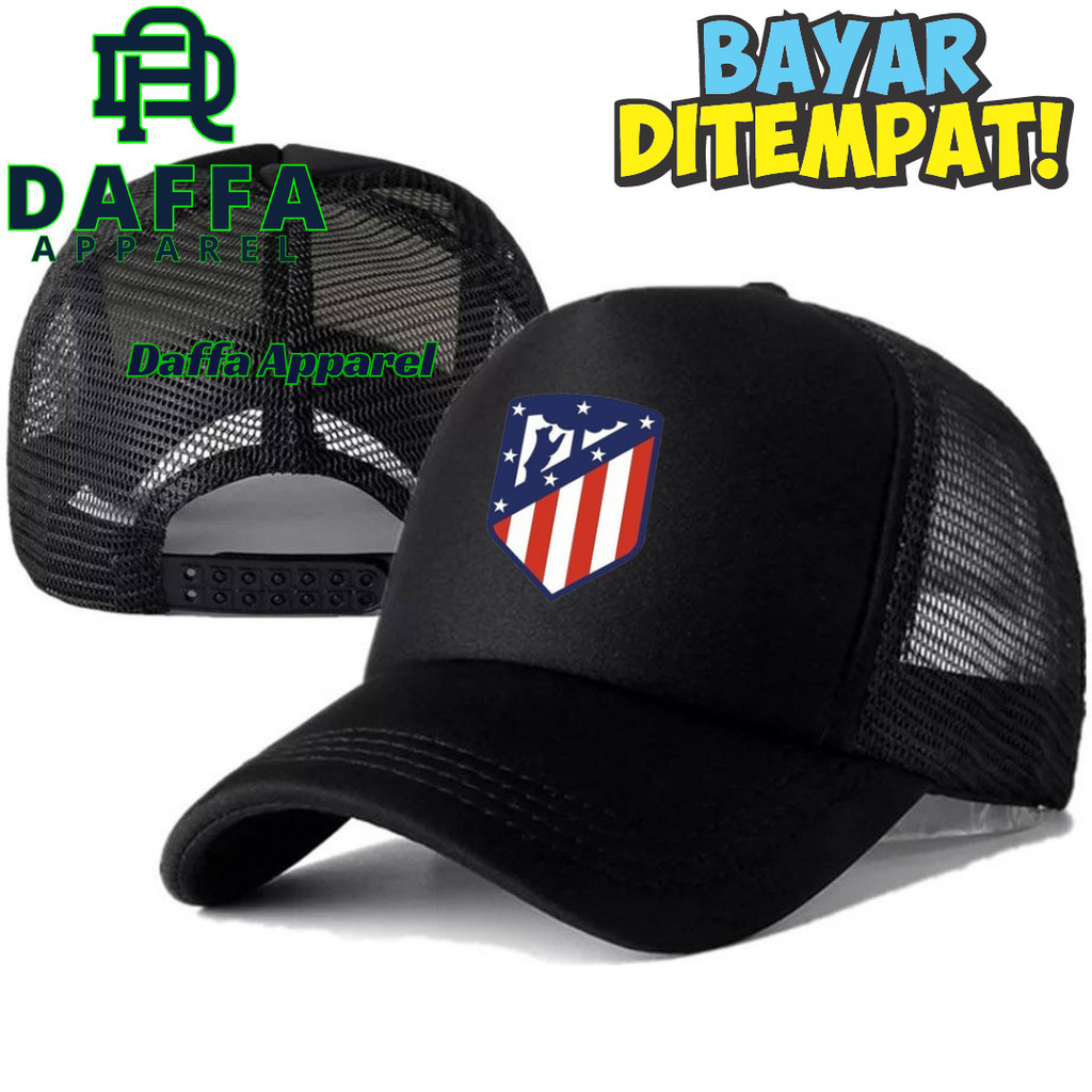 Daffa Apparel Topi Trucker ATLETICO MADRID - Topi Distro ATLETICO MADRID Logo - Topi ATLETICO MADRID