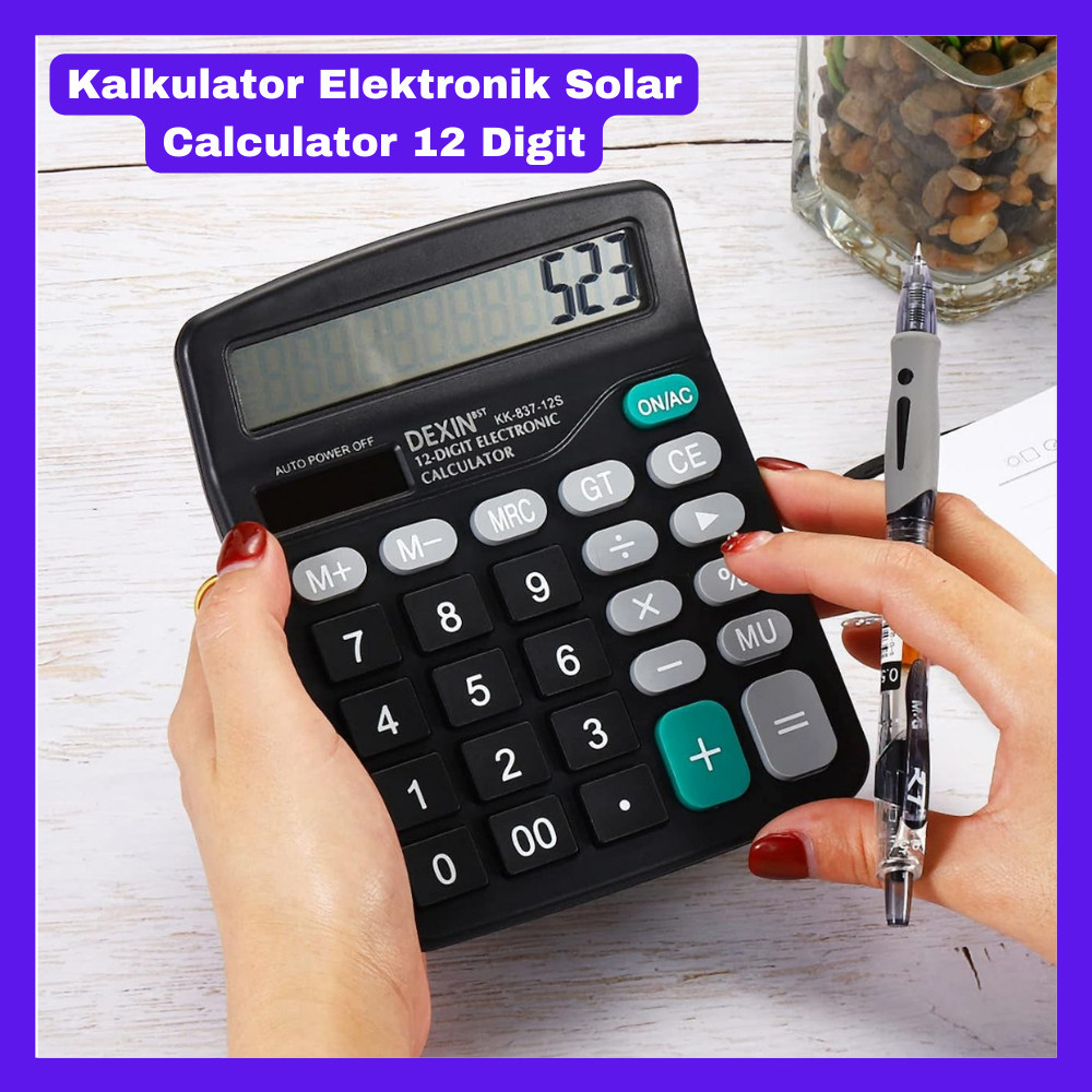 

TokoMaspul-KALKULATOR 12 DIGIT ANGKA DEXIN KK-837-12S CALCULATOR DIGITAL Kalkulator Elektronik-COD