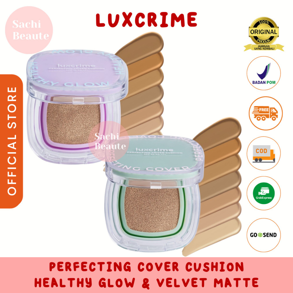 LUNA BAE Luxcrime Perfecting Cover Cushion Cusion Chusion - Healthy Glow Velvet Matte SPF 35 PA +++ 