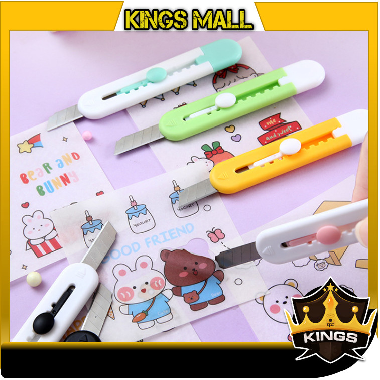 

KINGs - 6234 Cutter Mini Motif Polos / Cutter Portable Ukuran Kecil / Pisau Silet Ukir Kecil
