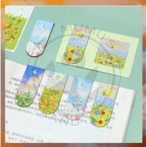 

MUMUSLAND Pembatas Buku Magnet Garden Sky Aesthetic Korea Ecer Estetik