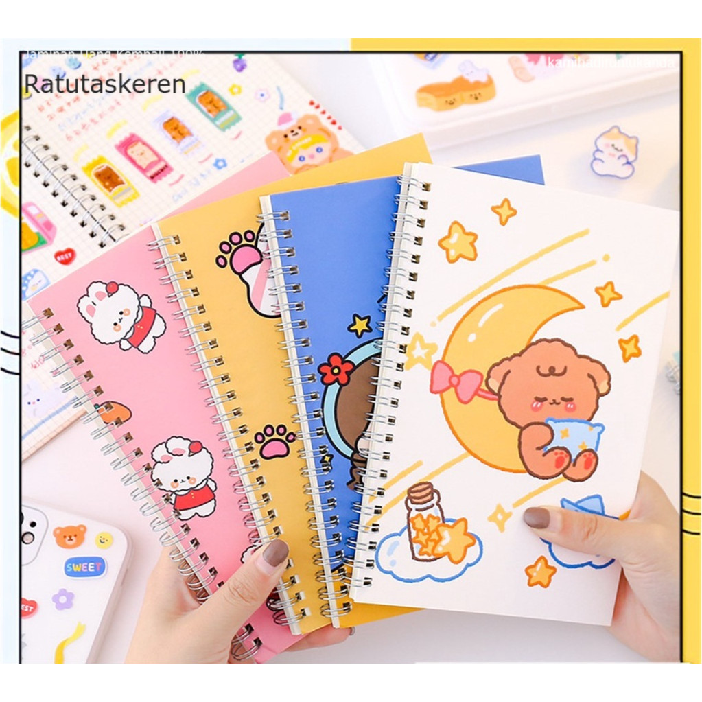 

Buku Catatan Macca Notebook A5 Isi 60 Lembar Buku Diary Aesthetic Motif Kartun Gaya Retro Buku Tulis Garis A5 Spiral Murah Keren