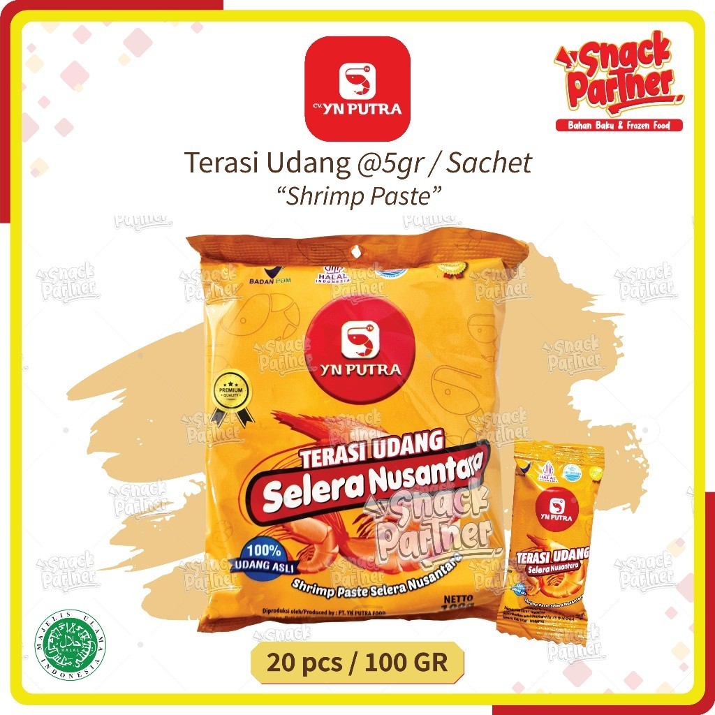 

YN PUTRA - TERASI UDANG SELERA NUSANTARA 20 PCS / 1 pack - Bumbu Masak Rempah Sachet
