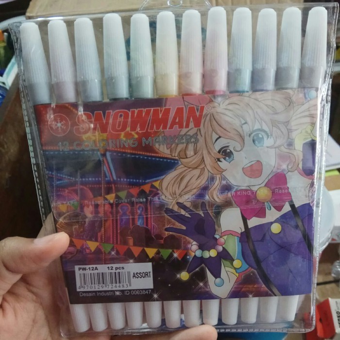 

Spidol Kecil Snowman 12 warna