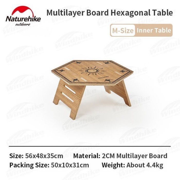 MEJA HEXAGONAL NATUREHIKE NH21JU004 - INNER TABLE, M