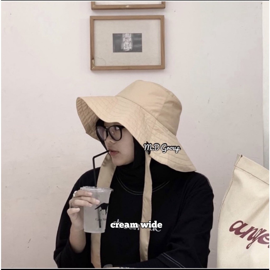 Terlaris Terbaru Topi Bucket Wide Wanita Remaja Berkualitas Import / Topi Wide Bucket Hat Pantai Sel
