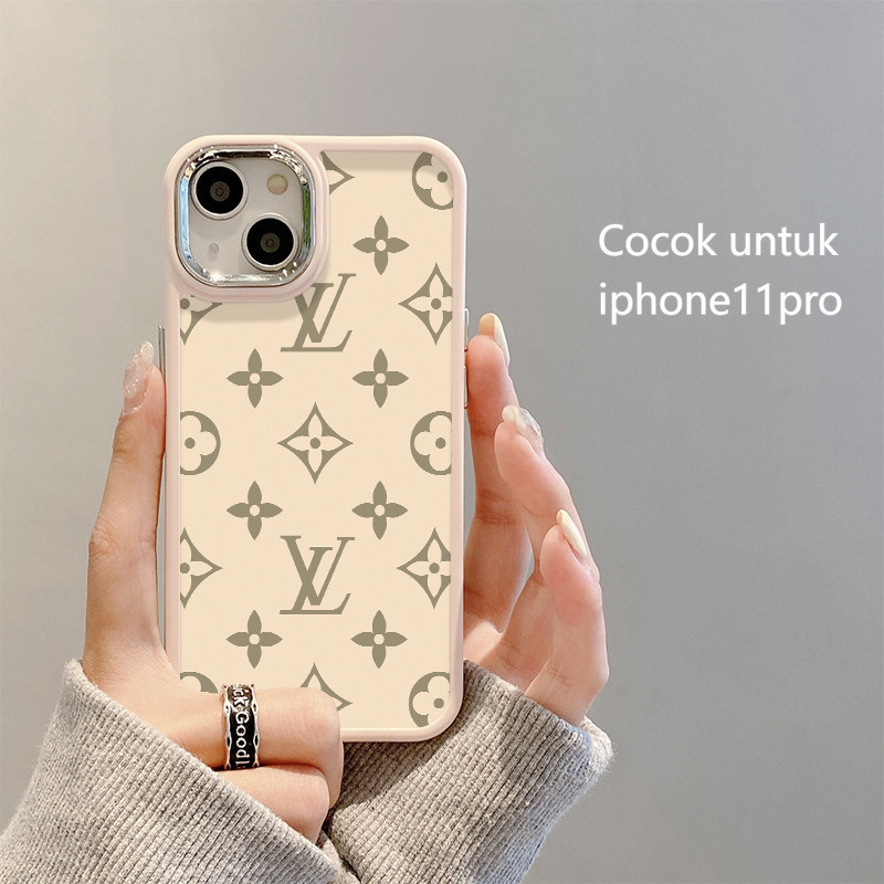 Cassing Lucu Case LV  Pink LV logo pattern case For Casing hp iPhone 11 12 15 14 13 PlusProMax 8 7Pl
