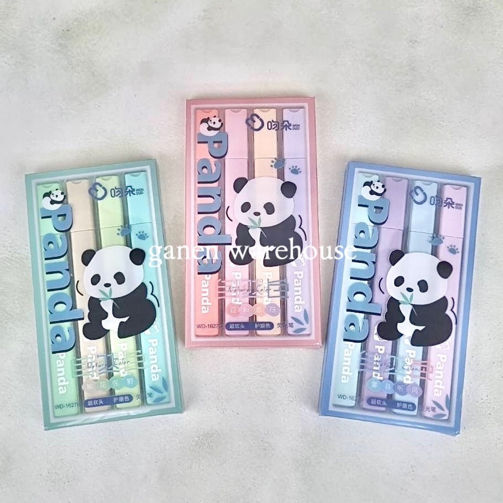 

[GW] 4 Pcs Stabilo Panda Highlighter Pastel