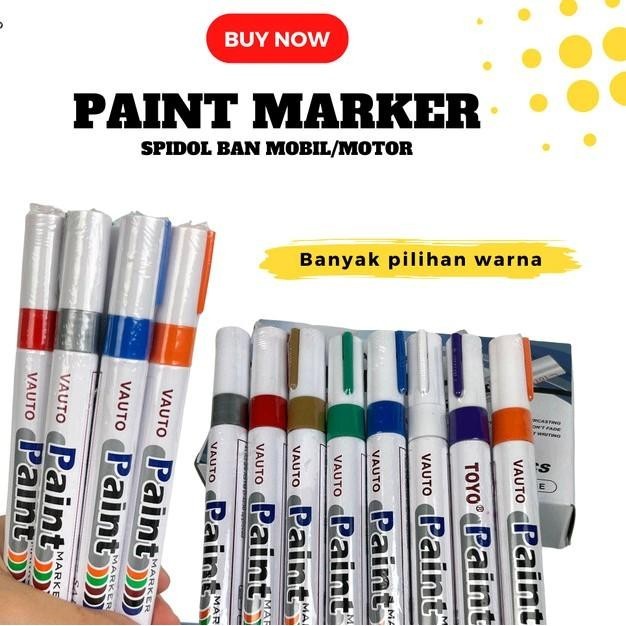 

Spidol Warna Ban MOBIL/MOTOR Permanent ORIGINAL Awet Dan Berkualitas Stationery