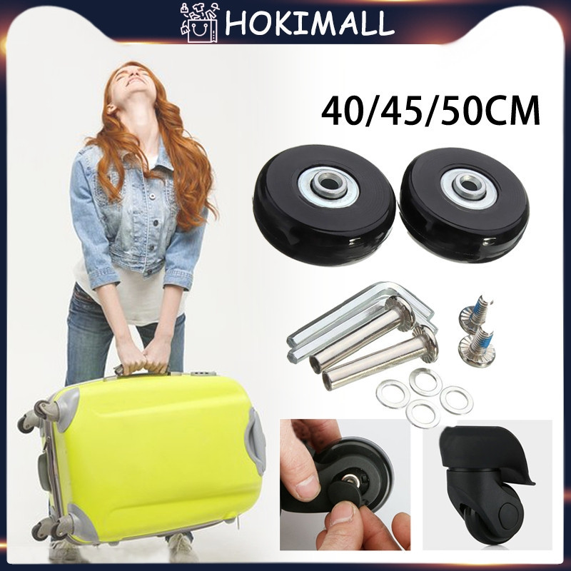 2pcs/Set Roda koper Alat pengganti roda koper Roda koper pengganti Ukuran 40/45/50mm