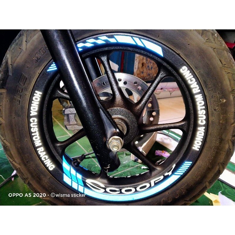 Stiker Velg Scoopy R12 / Stiker Velg Scoopy Ring 21" / Stiker Resing  Scoopy New Tahun 2017-2021