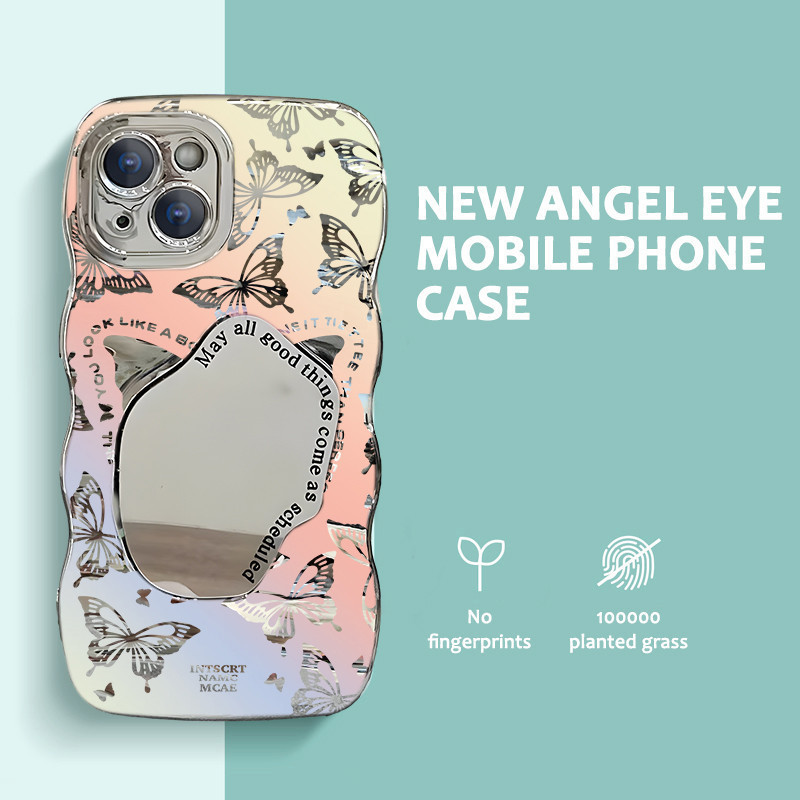 Casing Ponsel Cermin Kupu-kupu Casing Iphone11 12 13 14 15 Iphone11 12 13pro 12pro Max 13pro Max 14P