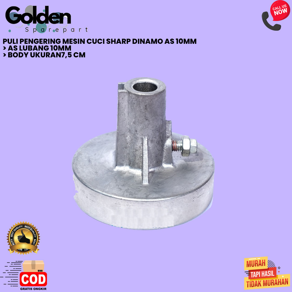 PULI PENGERING MESIN CUCI SHARP DINAMO AS 10MM (GOLDEN)
