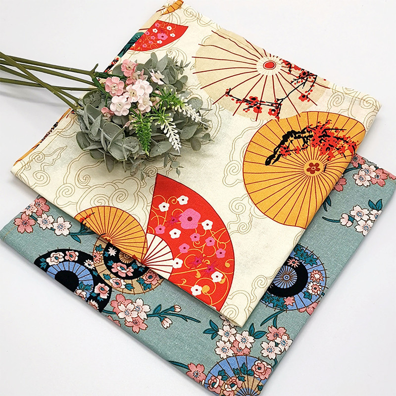 

Japanese Style Wrapping Cloth Handkerchief Furoshiki Cotton Bronzing Fabric For Diy Bento Wrapping Cloth Gift Box Packaging