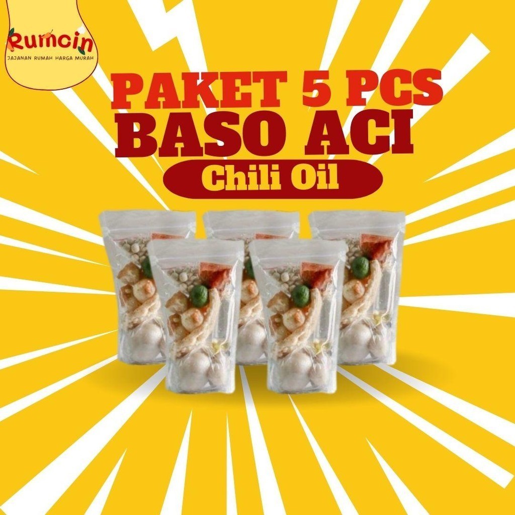 

Paket Baso Aci 5 Pcs Bumbu Chili Oil Extra Pedas Kemasan Vakum Gratis Ongkir - Rumcin