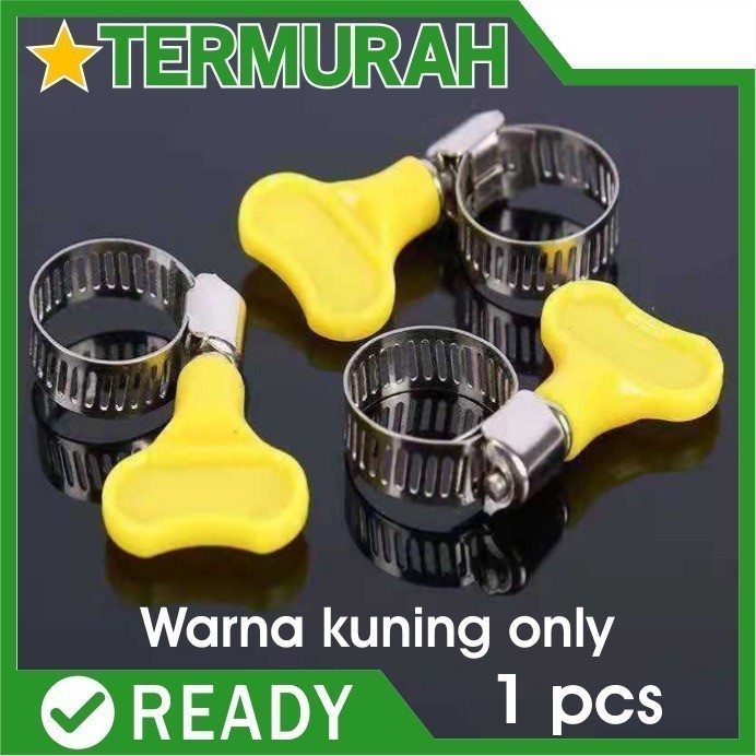 

Klem Selang Gas Lpg selang Air Penguat Kuping Hose Clamp Putar Ring Clam Besi