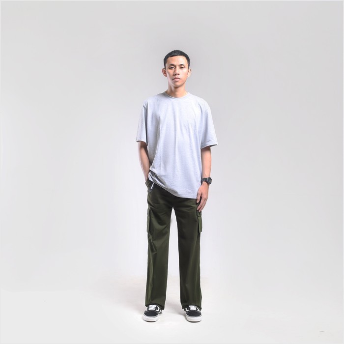 Hammerstout Celana Panjang Cargo Hijau Muda Combat Loose Olive Cargo - Olive, 31