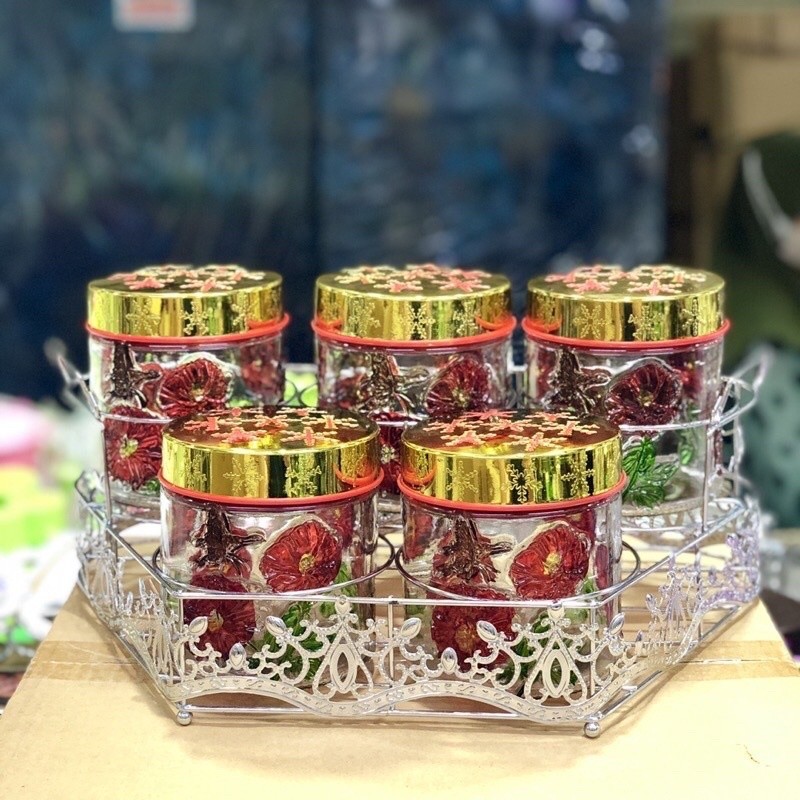 TOPLES KACA SET ISI 5 pcs + RAK / TOPLES SET / TOPLES LEBARAN// PRODUK MURAH PROMO SALE