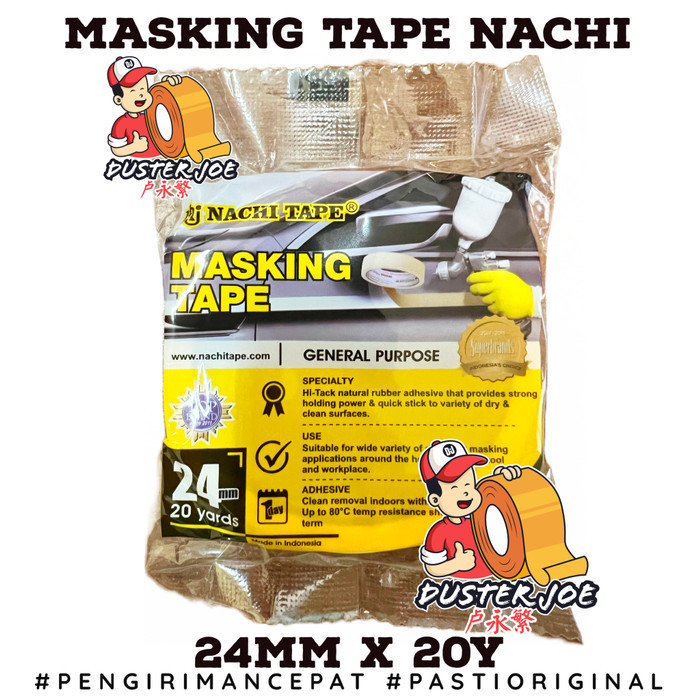 

Masking Tape Nachi 1inch ( 24mm x 20 Y) - PER 1 ROLL