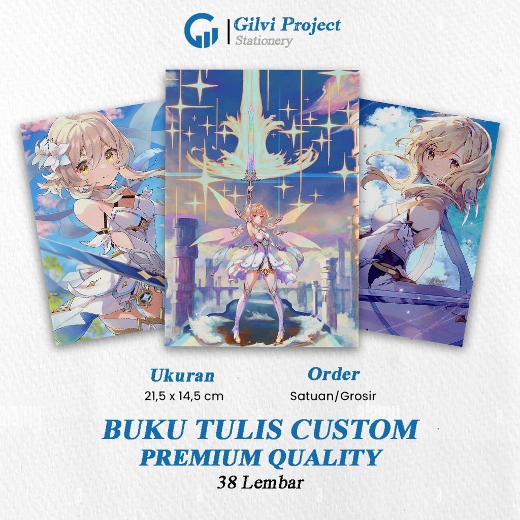 

Buku Tulis Lumine Genshin Impact / Buku Tulis Sekolah / Buku Tulis Catatan Notes Agenda Planner Jurnal Notebook Anime