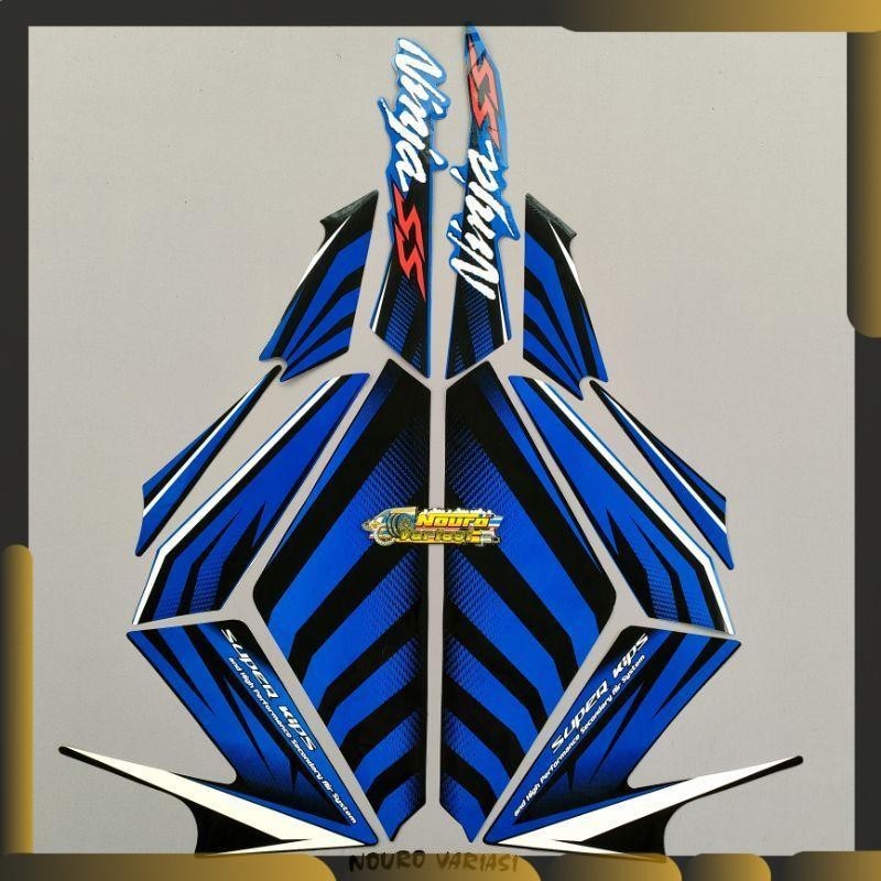 List striping kawasaki ninja ss 2014 2015 biru list body standar