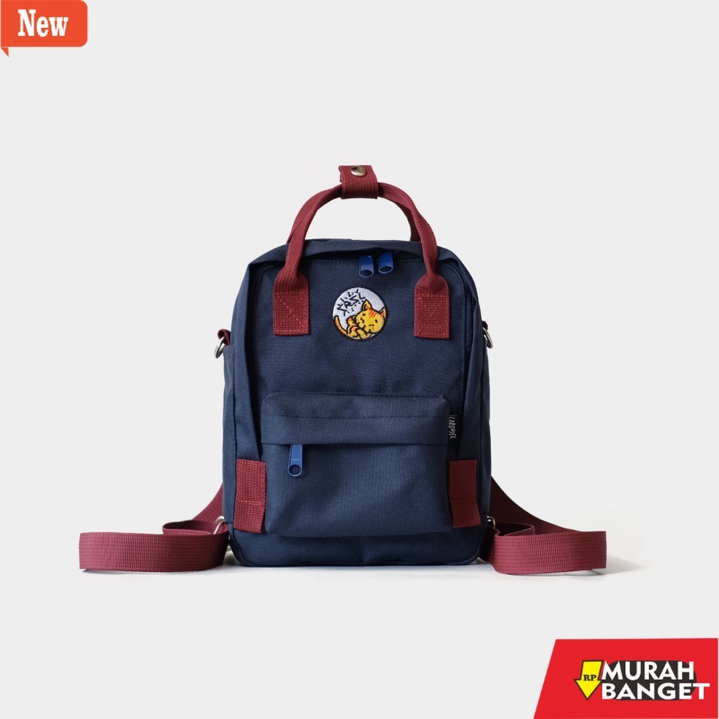 tas ransel wanita shopee CRSL Chilo Suringu Baggu Navy #2| Tas selempang Ransel mini 2 in 1 Pria Wan