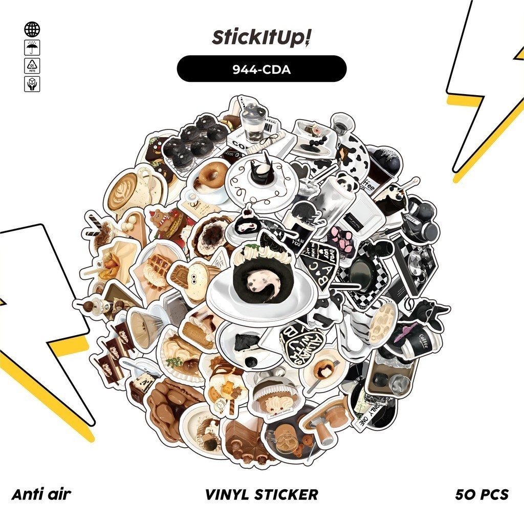 

COD✨ 100 Pcs Stiker Makanan Dessert Afternoon Lucu Anti Air Untuk Dekorasi Notebook Sepeda Skateboard Handphone DIY
