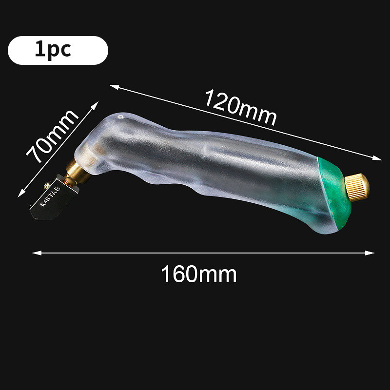 

2PCS Handgun Style Grip Glass Knife Grip Tungsten Carbide Glass Brick Inlay Cutting with Marking Pen Set Tool