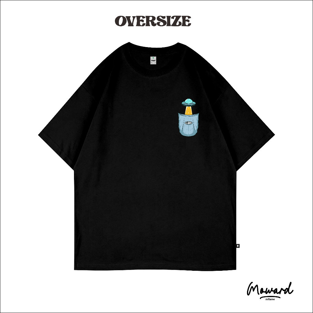 Moward - Tshirt Oversize Non Pocket Cotton Combed 24s Black | MWOVSZ05